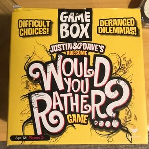 New game box Justin and Dave’s awesome would you rather game